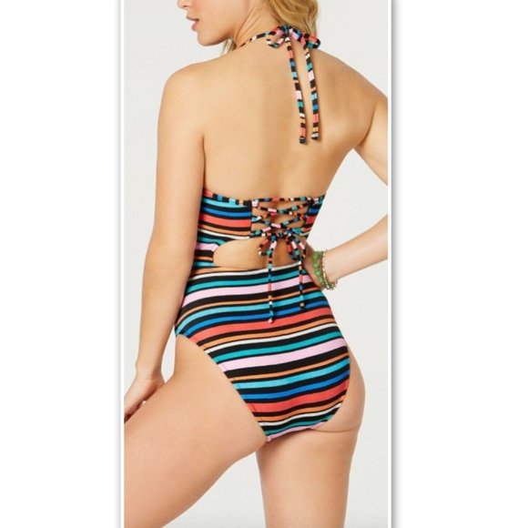 NWT Sundazed Twist 1pc Cutout Corset Swimsuit 32B - Picture 3 of 6